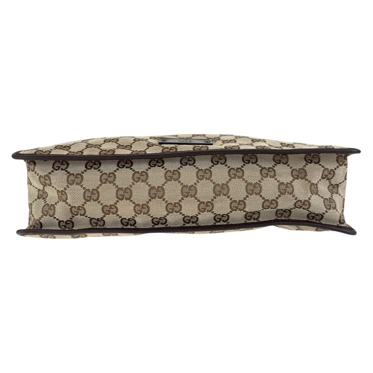 GUCCI Shoulder Bag 90656 GG canvas Brown Gold Metal Women Used