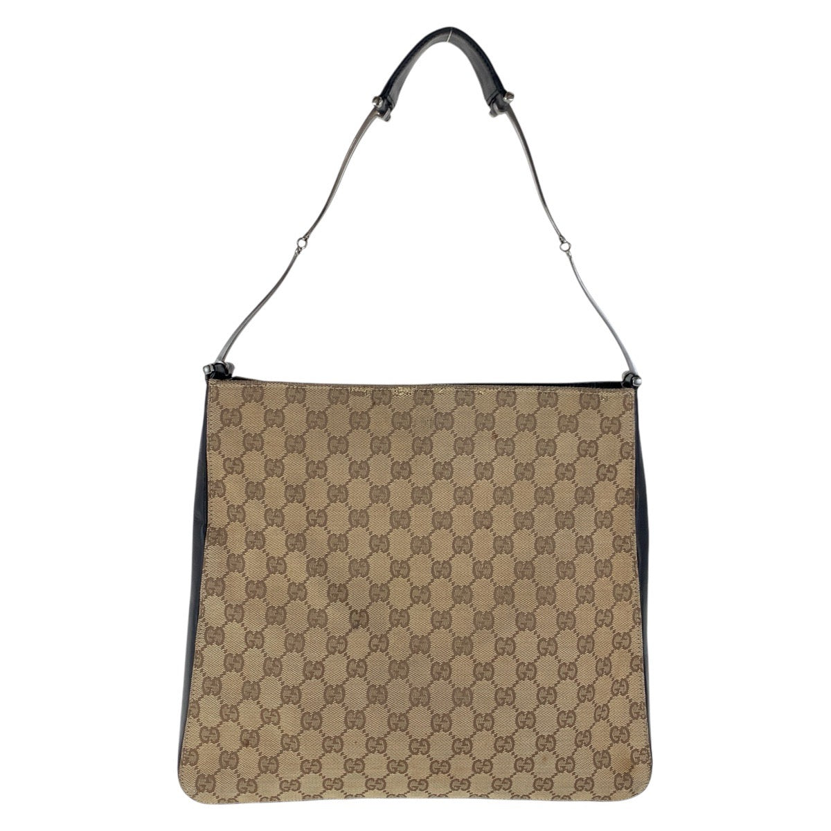 GUCCI Shoulder Bag 001 3181 GG canvas, leather Brown Silver Metal Women Used