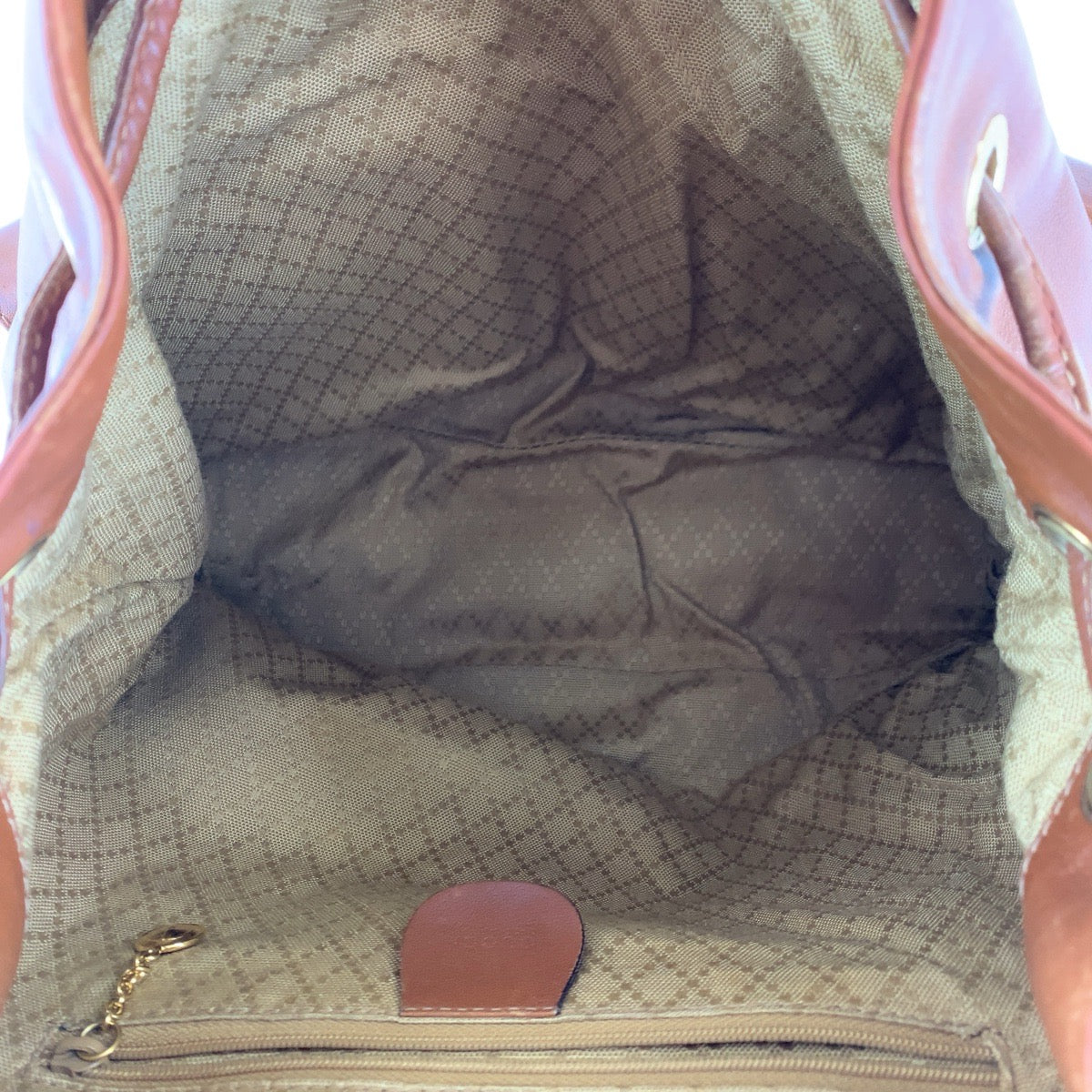 GUCCI Backpack 003 2058 0016 leather Brown Gold Metal Backpacks & Daypacks Backpacks Bamboo Women Used