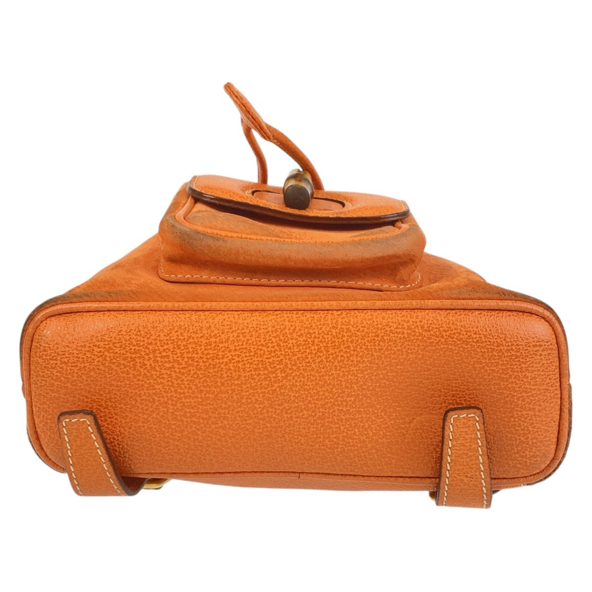 GUCCI Backpack 003 58 0030 Suede Orange GoldMetal Backpack Backpack Bamboo Women Used