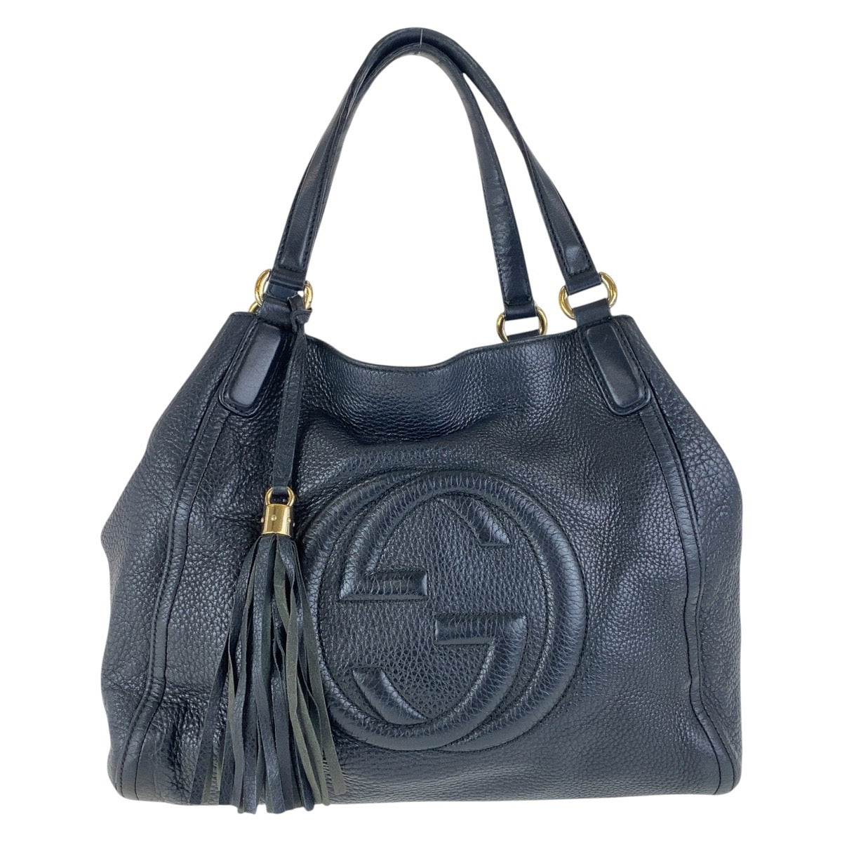 GUCCI Shoulder Bag 282309 leather Black SilverMetal Shoulder Bag Soho Women Used