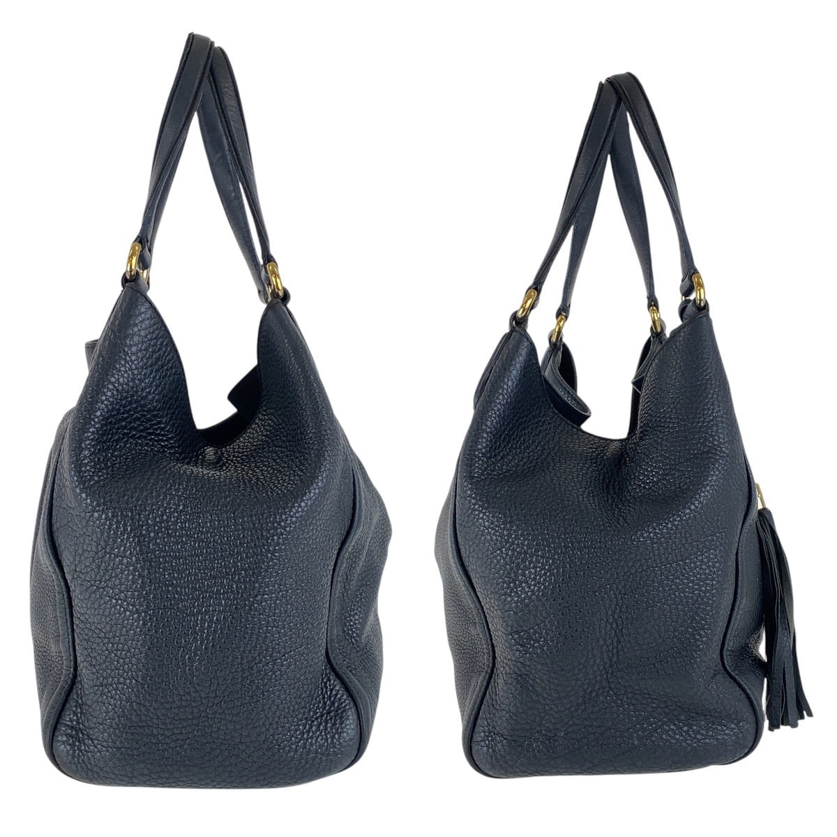 GUCCI Shoulder Bag 282309 leather Black SilverMetal Shoulder Bag Soho Women Used