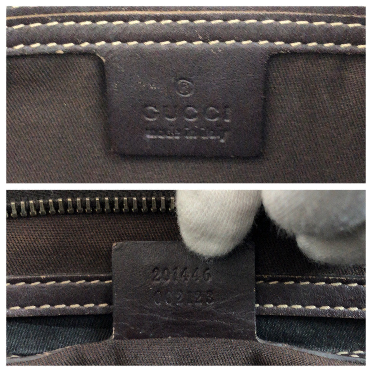 GUCCI Shoulder Bag 201446 GG Supreme Canvas Brown Gold Metal Shoulder Bag Messenger bag mens Used