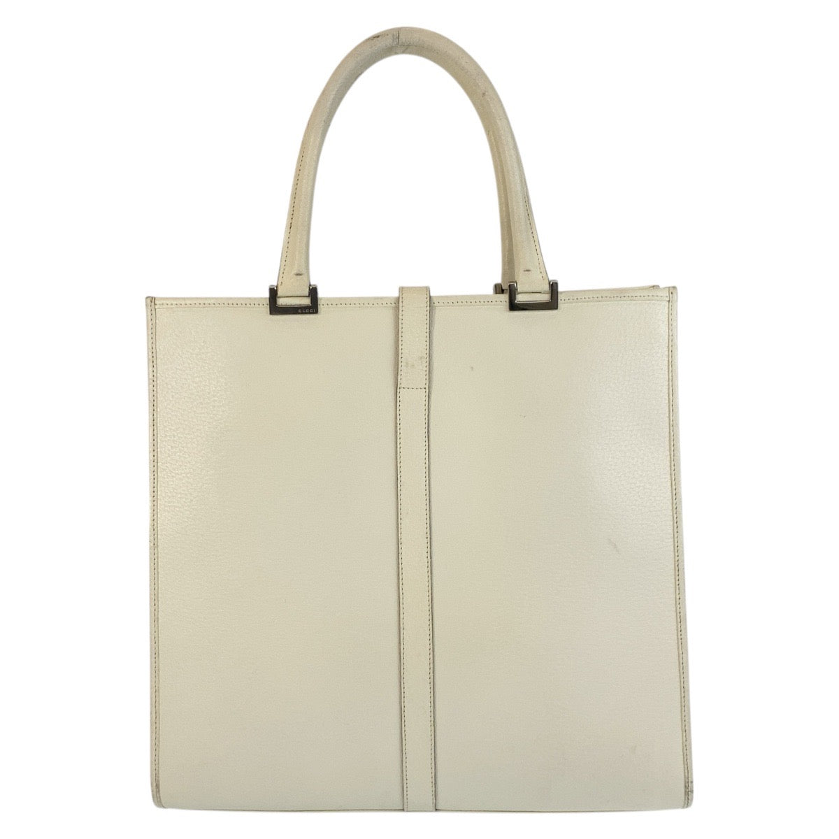 GUCCI Tote Bag 002 1064 leather White Ivory SilverMetal Tote Bag Shoulder Bag Jackie Women Used
