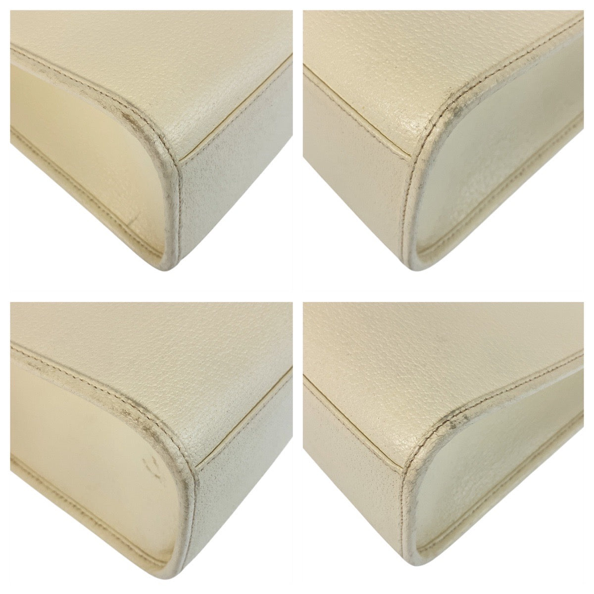 GUCCI Tote Bag 002 1064 leather White Ivory SilverMetal Tote Bag Shoulder Bag Jackie Women Used