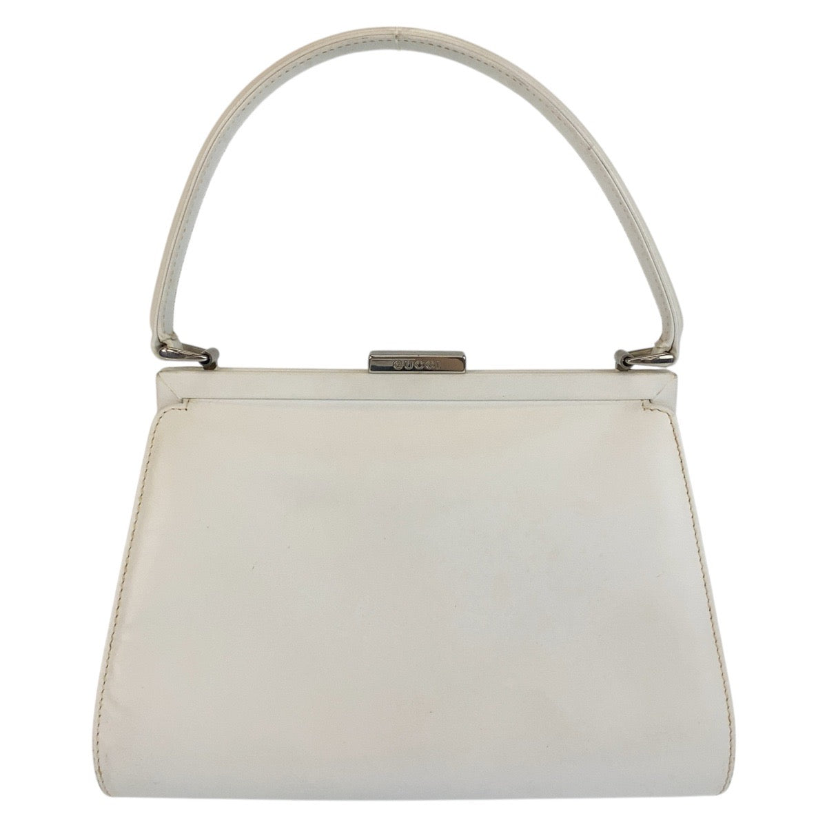 GUCCI Handbag 00020460301 leather White SilverMetal Handbag Women Used