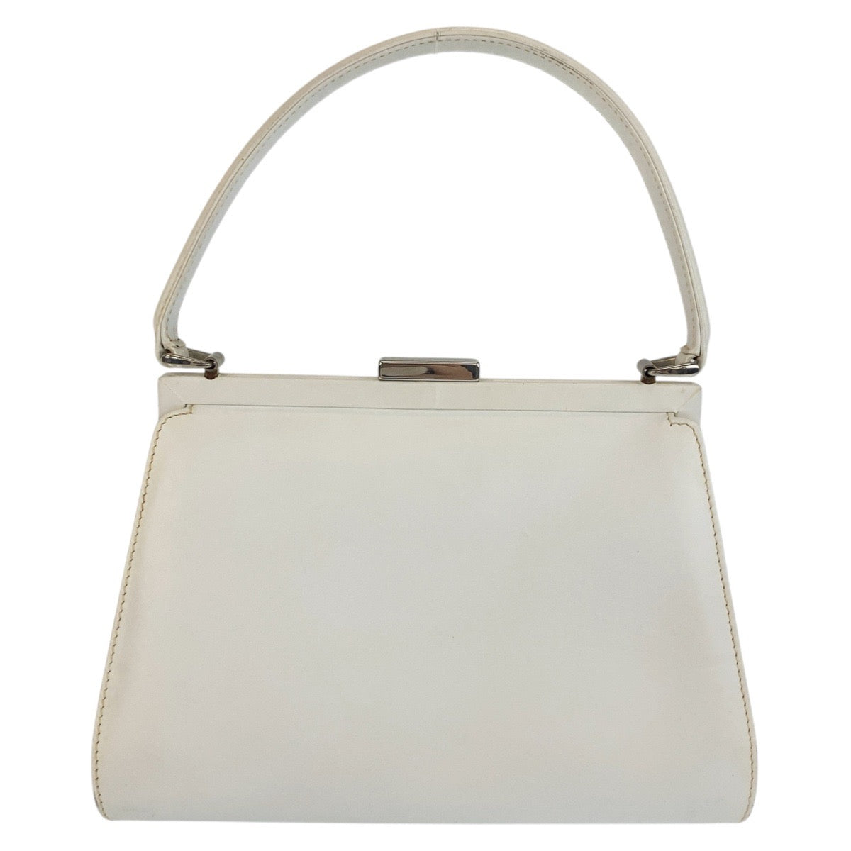 GUCCI Handbag 00020460301 leather White SilverMetal Handbag Women Used