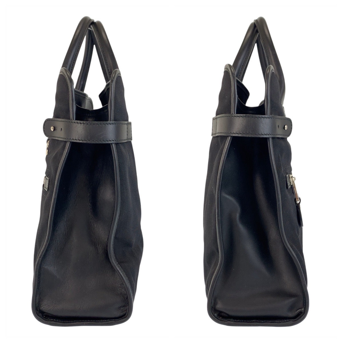 GUCCI Business bag 246410 Nylon, Leather black Business bag briefcase Sherry line mens Used