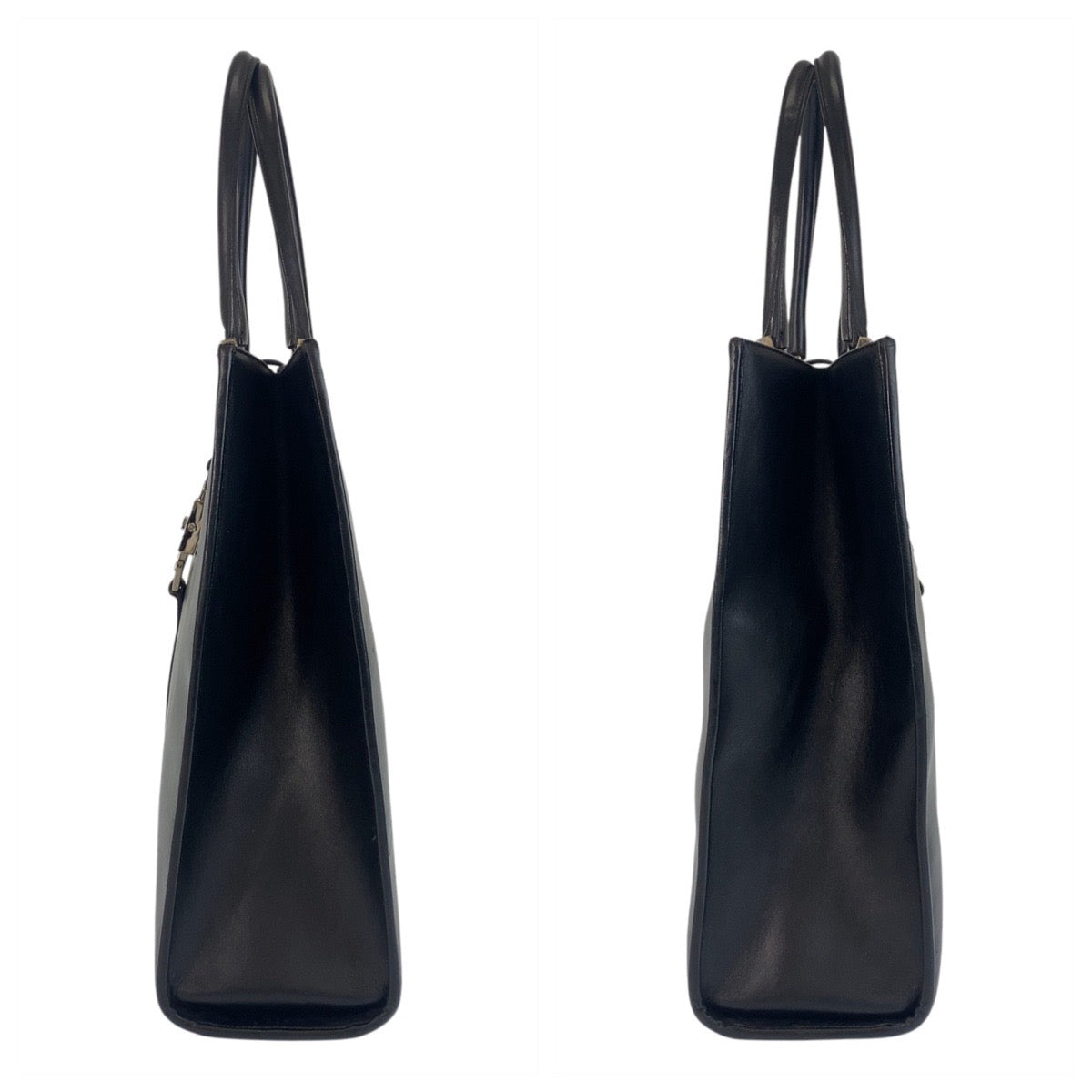 GUCCI Tote Bag 002 1064 leather Black SilverMetal Tote Bag Shoulder Bag Jackie Women Used