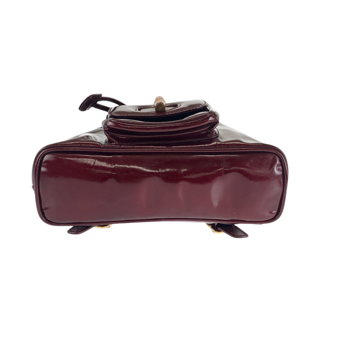 GUCCI Backpack 003 1998 0030 Patent leather wine red brown Backpack Backpack Bamboo Women Used