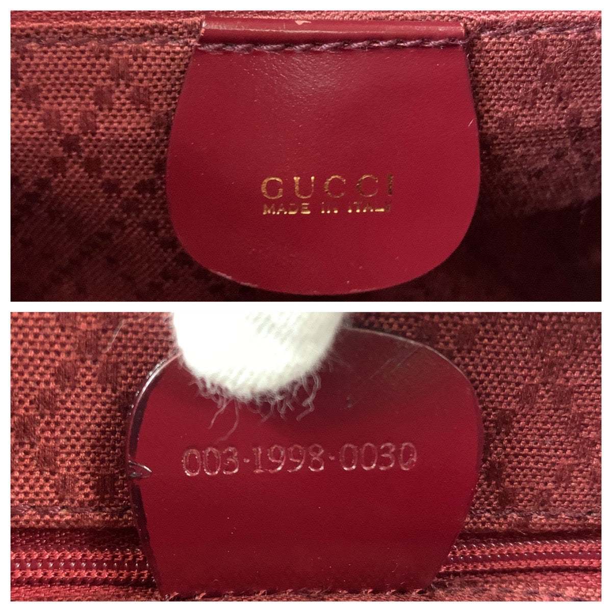 GUCCI Backpack 003 1998 0030 Patent leather wine red brown Backpack Backpack Bamboo Women Used