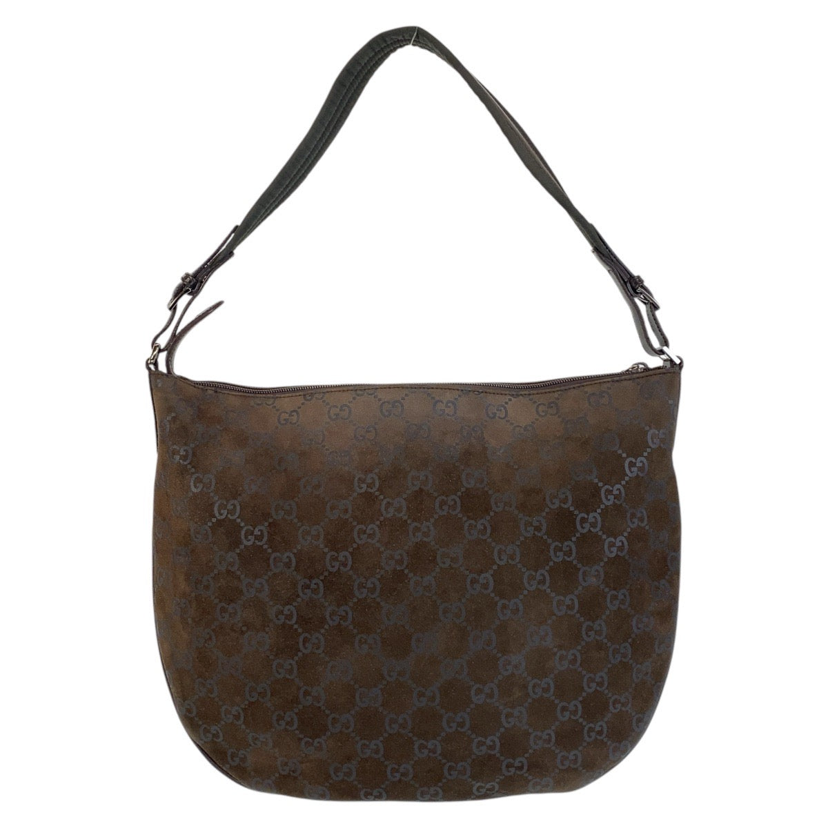 GUCCI Shoulder Bag 001 1206 GG canvas, suede Brown Women Used