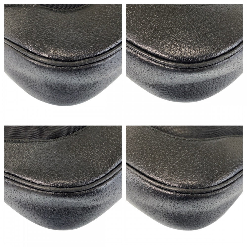 GUCCI Shoulder Bag 001 3346 Nylon, Leather Black black Jackie Women Used