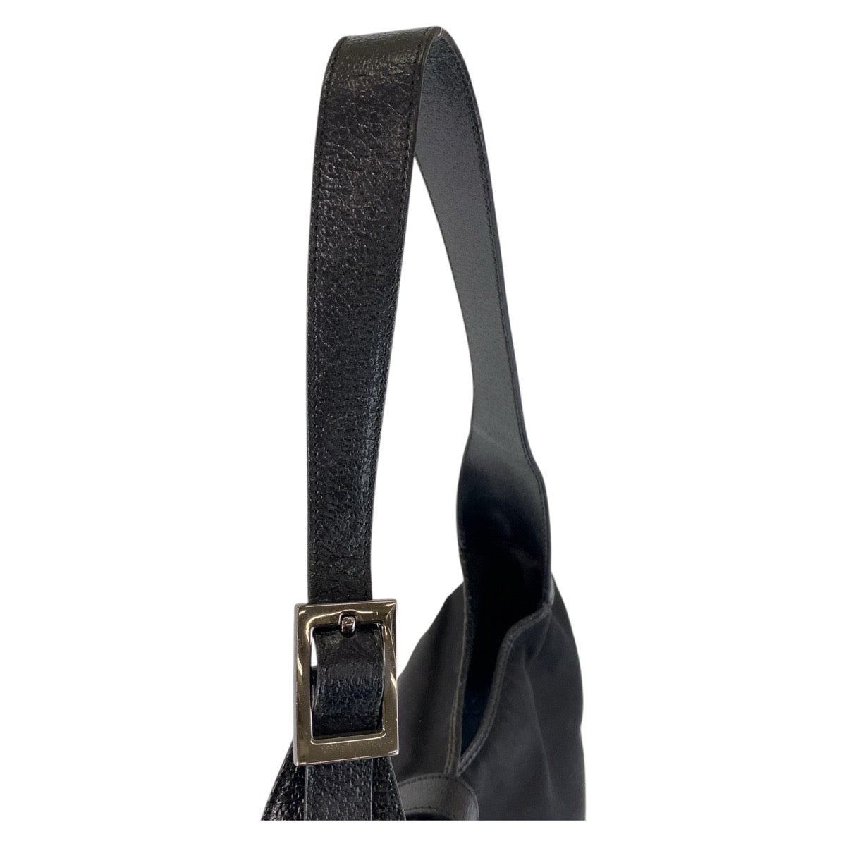 GUCCI Shoulder Bag 001 3346 Nylon, Leather Black black Jackie Women Used