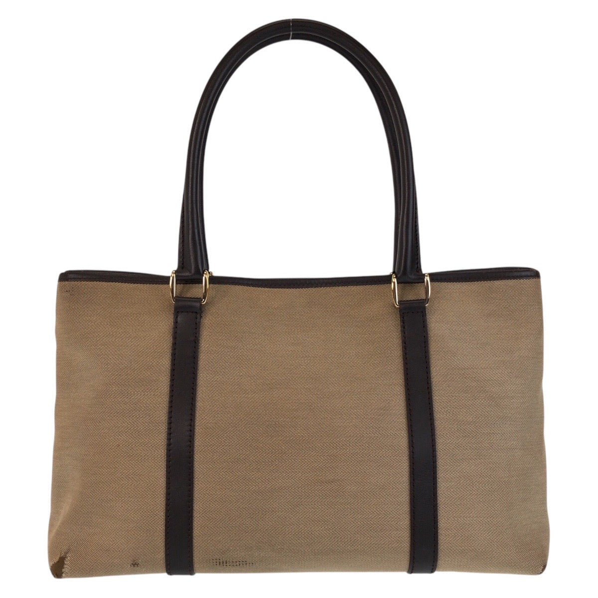 GUCCI Tote Bag 257302 Canvas, Leather Beige Brown Gold Metal Tote Bag Shoulder Bag Women Used