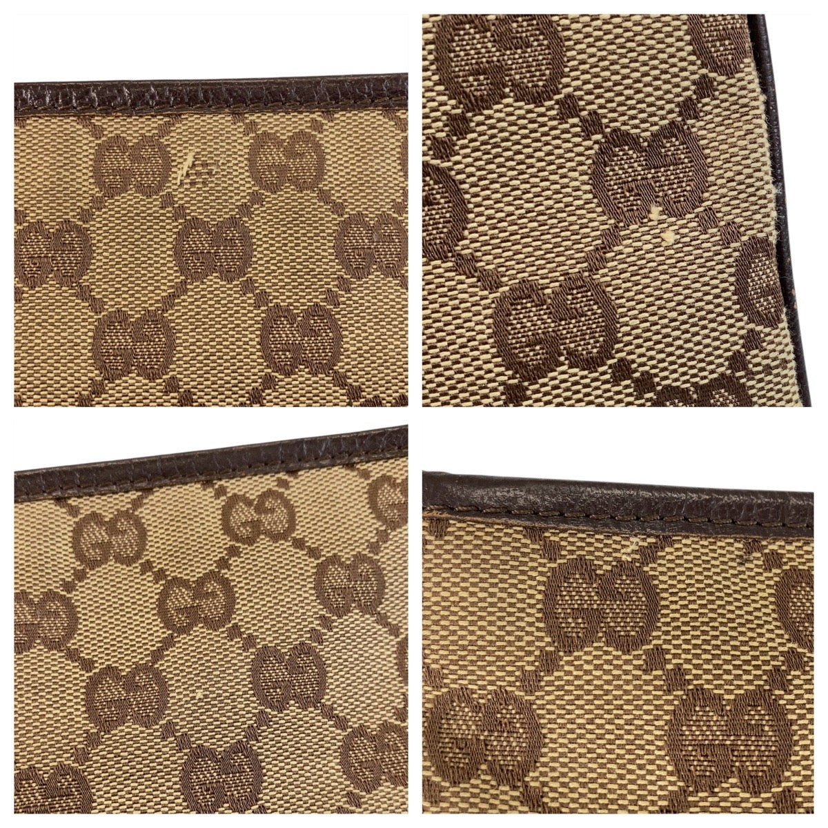GUCCI Shoulder Bag 113013 GG canvas beige