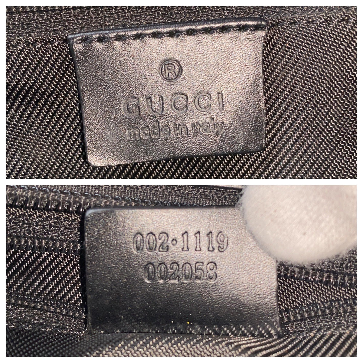 GUCCI Tote Bag 002 1119 GG canvas, leather gray black black Tote Bag Shoulder Bag Women Used