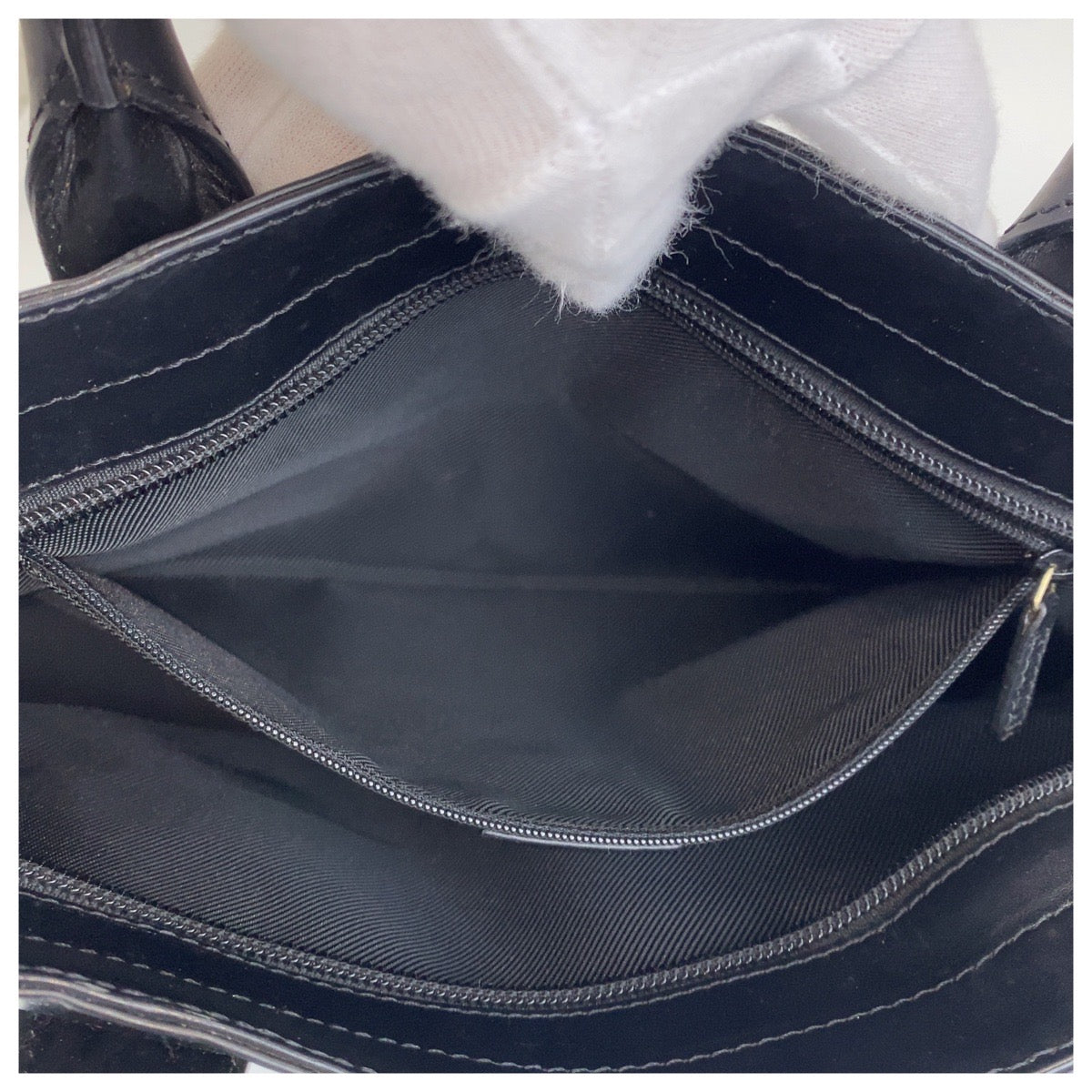 GUCCI Tote Bag 002 1119 GG canvas, leather gray black black Tote Bag Shoulder Bag Women Used