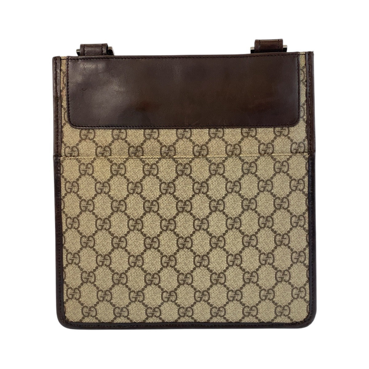 GUCCI Shoulder Bag 27639 GG Supreme canvas, leather Brown Shoulder Bag pochette Women Used