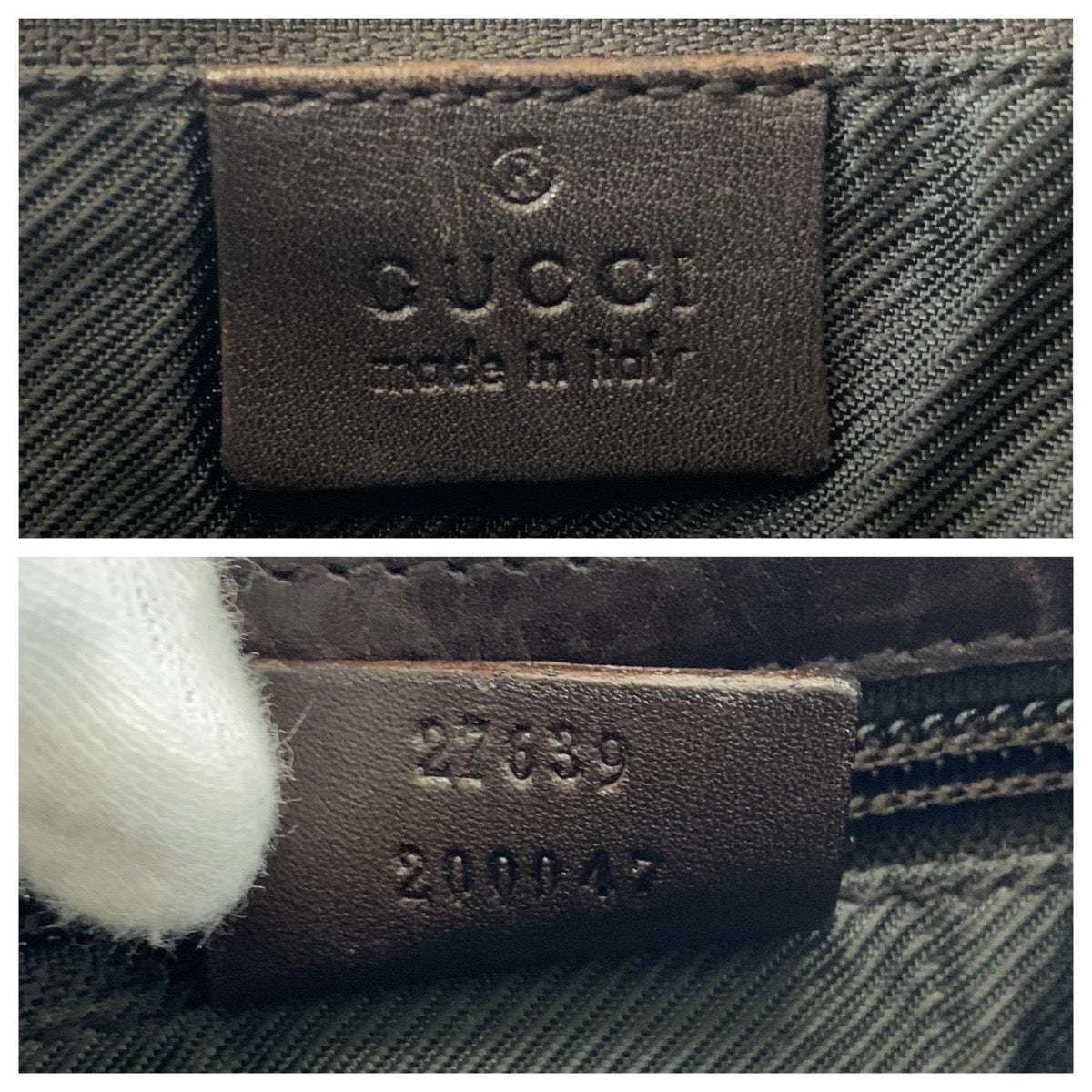 GUCCI Shoulder Bag 27639 GG Supreme canvas, leather Brown Shoulder Bag pochette Women Used