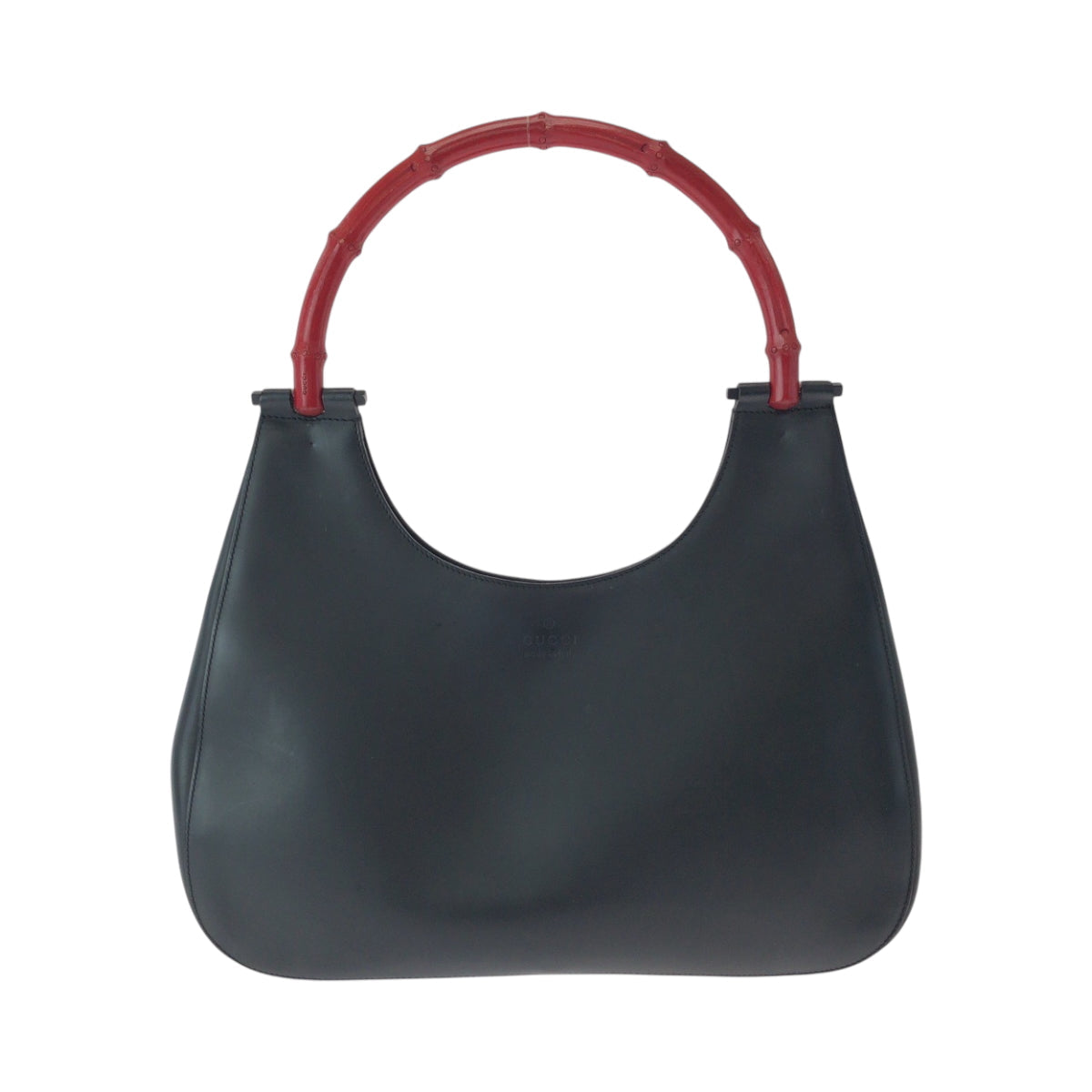 GUCCI Shoulder Bag 001 3739 leather Black black red One Shoulder Bag Bamboo Women Used