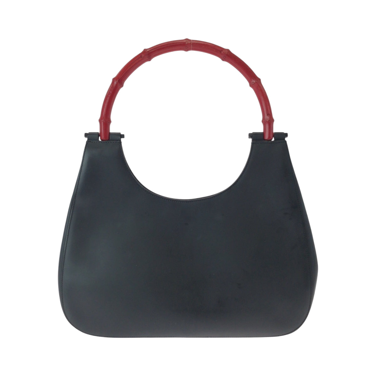 GUCCI Shoulder Bag 001 3739 leather Black black red One Shoulder Bag Bamboo Women Used