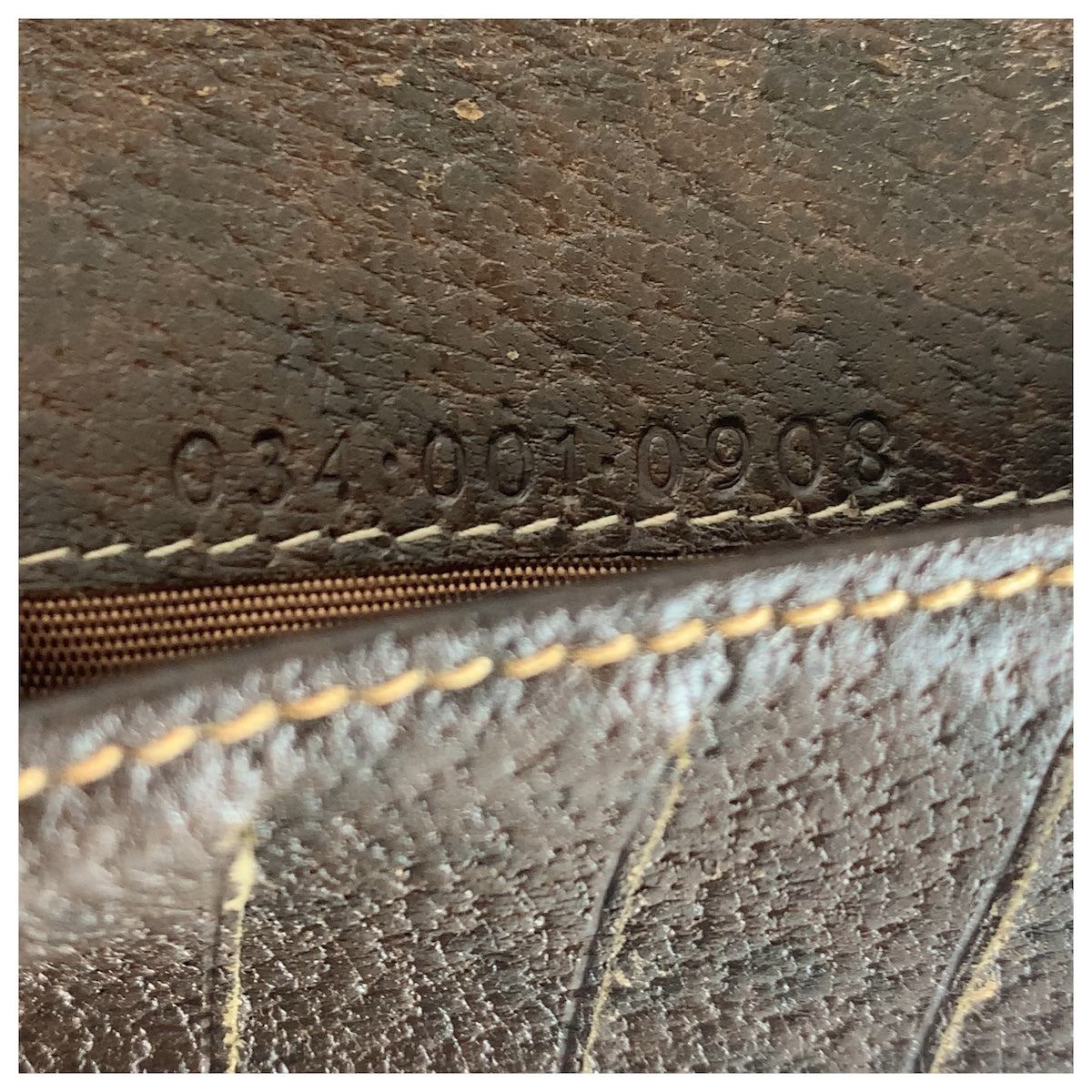 GUCCI Long Wallet Purse 034 001 0908 leather Brown Gold Metal Long Wallet Purse Old Gucci mens Used