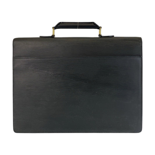 LOUIS VUITTON Business bag M54422 leather Black GoldMetal Business bag briefcase Epi Serviet Conseiller mens Used