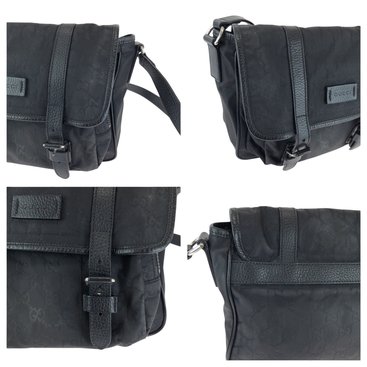 GUCCI Shoulder Bag 510335 Nylon, Leather black Shoulder Bag Pochette Unisex mens Used