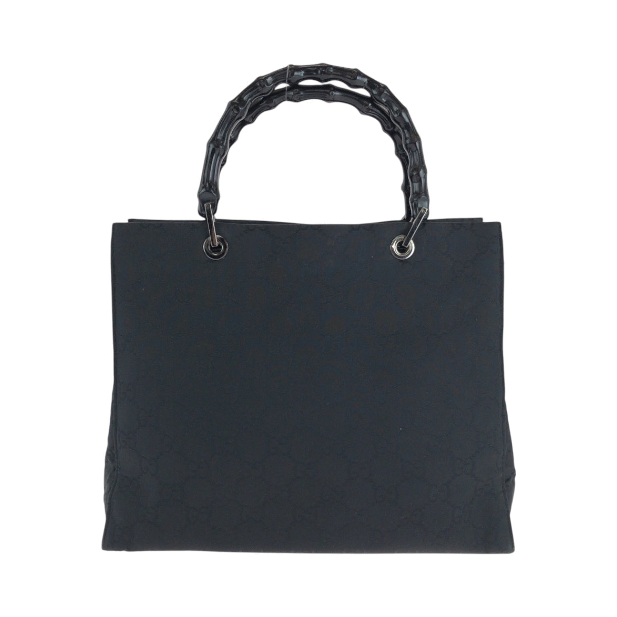 GUCCI Tote Bag 002 1010 Nylon black Tote Bag handbag Bamboo Women Used
