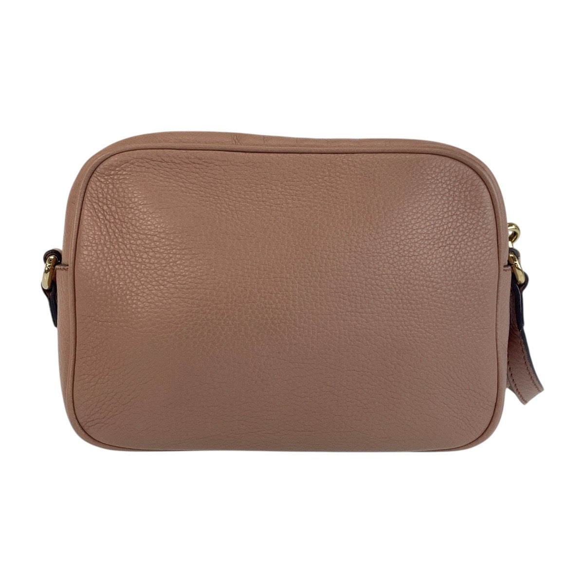 GUCCI Shoulder Bag 303364 leather Pink Beige Gold Metal Shoulder Bag pochette Soho Women Used