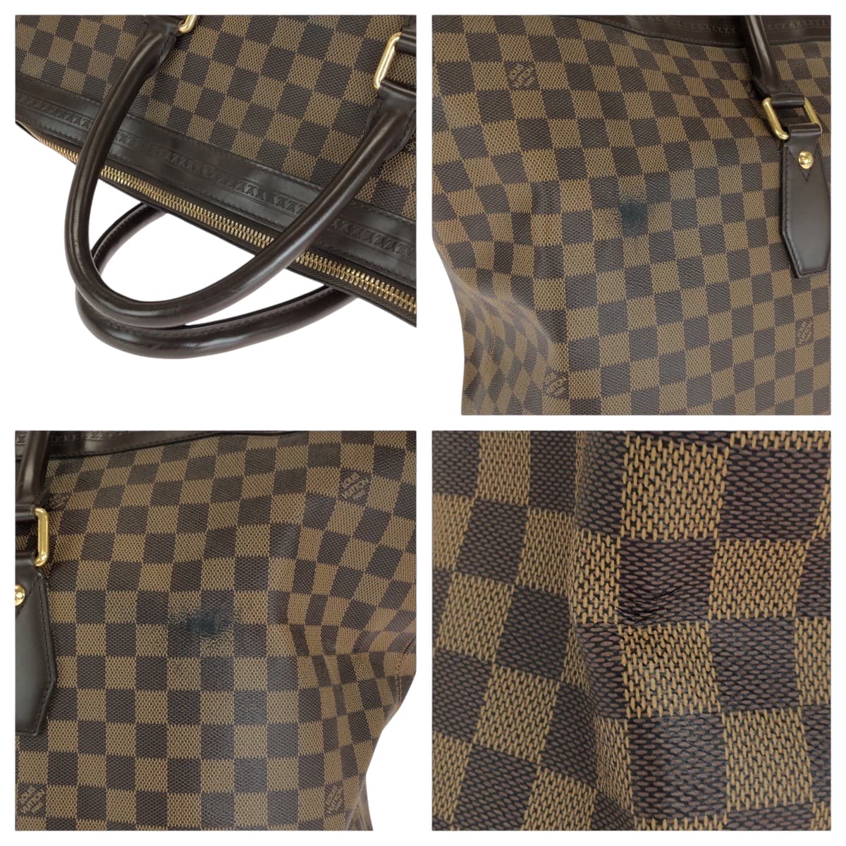 LOUIS VUITTON Boston Duffel bag N41537 PVC Brown Boston Duffel bag Handbag Damier Vaslab Women Used