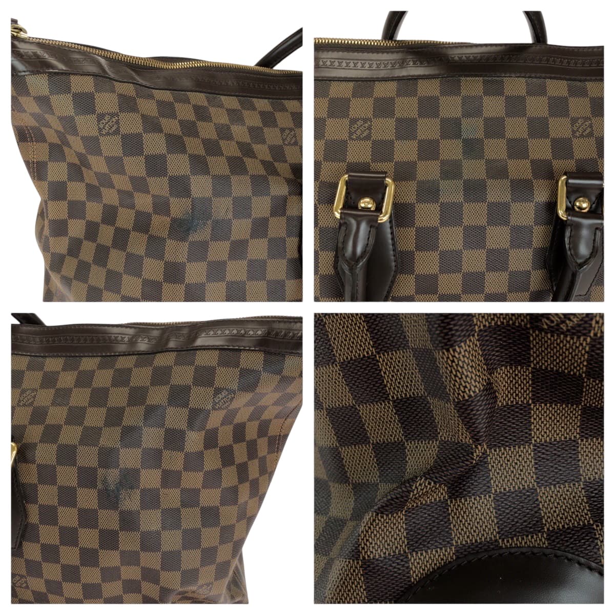 LOUIS VUITTON Boston Duffel bag N41537 PVC Brown Boston Duffel bag Handbag Damier Vaslab Women Used