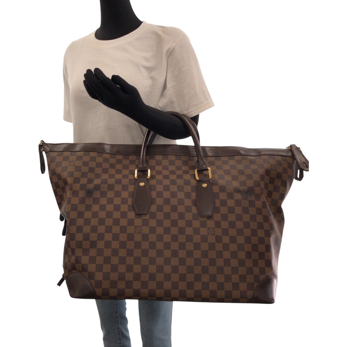 LOUIS VUITTON Boston Duffel bag N41537 PVC Brown Boston Duffel bag Handbag Damier Vaslab Women Used