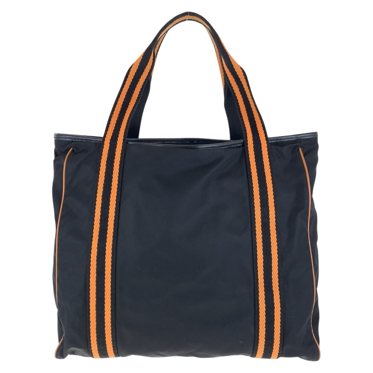 GUCCI Tote Bag 189665 Nylon, Leather Black Orange SilverMetal Tote Bag Shoulder Bag Unisex Crest Women Used
