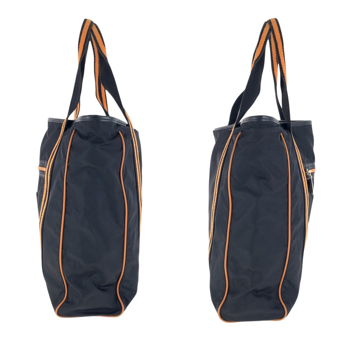 GUCCI Tote Bag 189665 Nylon, Leather Black Orange SilverMetal Tote Bag Shoulder Bag Unisex Crest Women Used