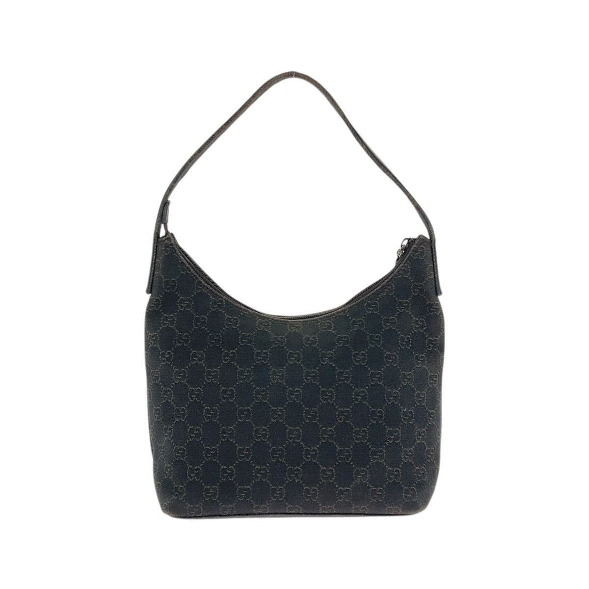 GUCCI Shoulder Bag 105649 GG canvas, leather Brown Black SilverMetal Shoulder Bag Hobo Women Used