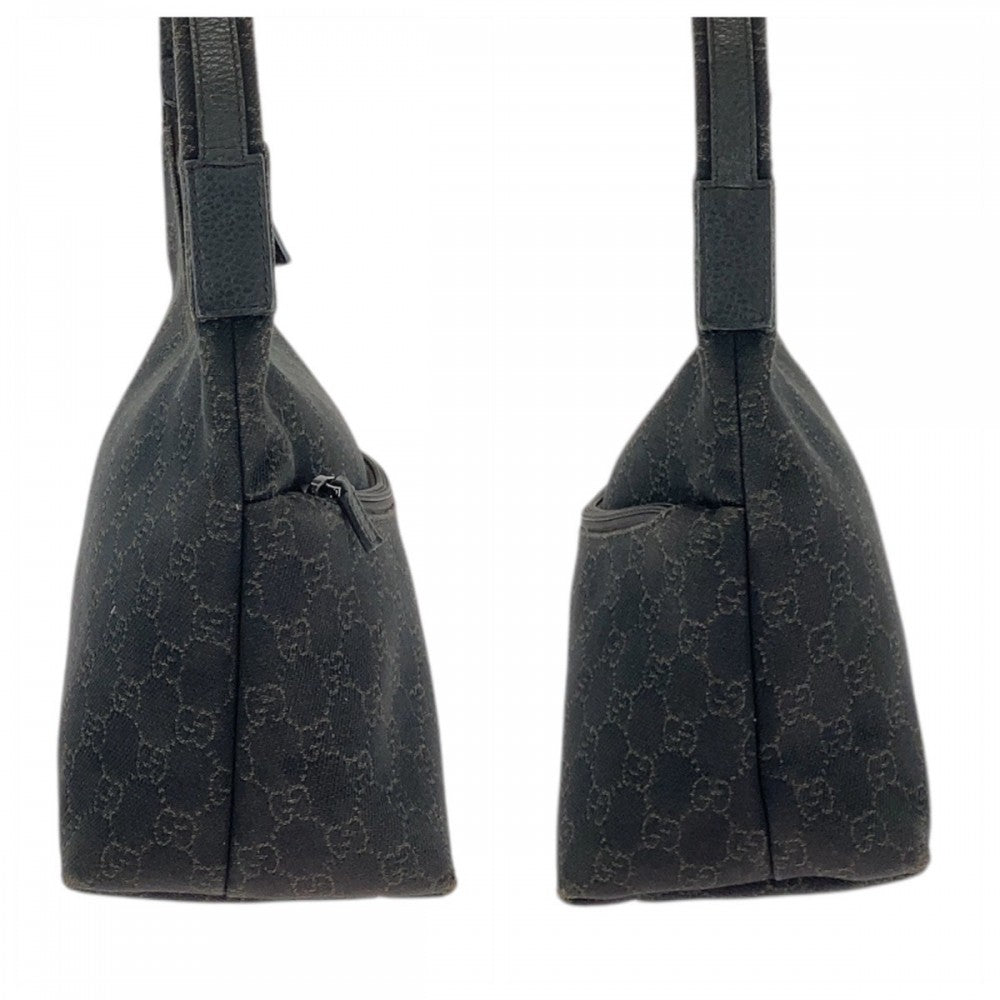 GUCCI Shoulder Bag 105649 GG canvas, leather Brown Black SilverMetal Shoulder Bag Hobo Women Used