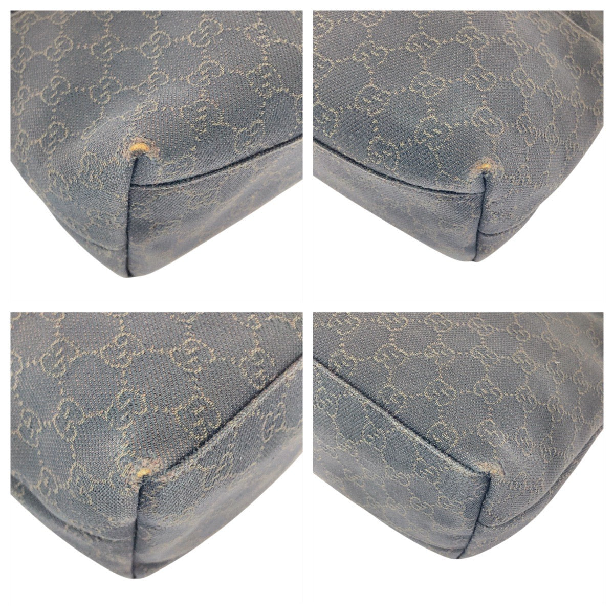 GUCCI Shoulder Bag 105649 GG canvas, leather Brown Black SilverMetal Shoulder Bag Hobo Women Used