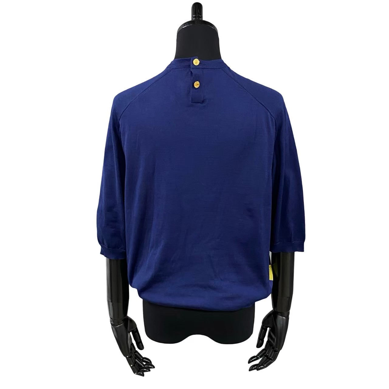HERMES knit silk Navy L
