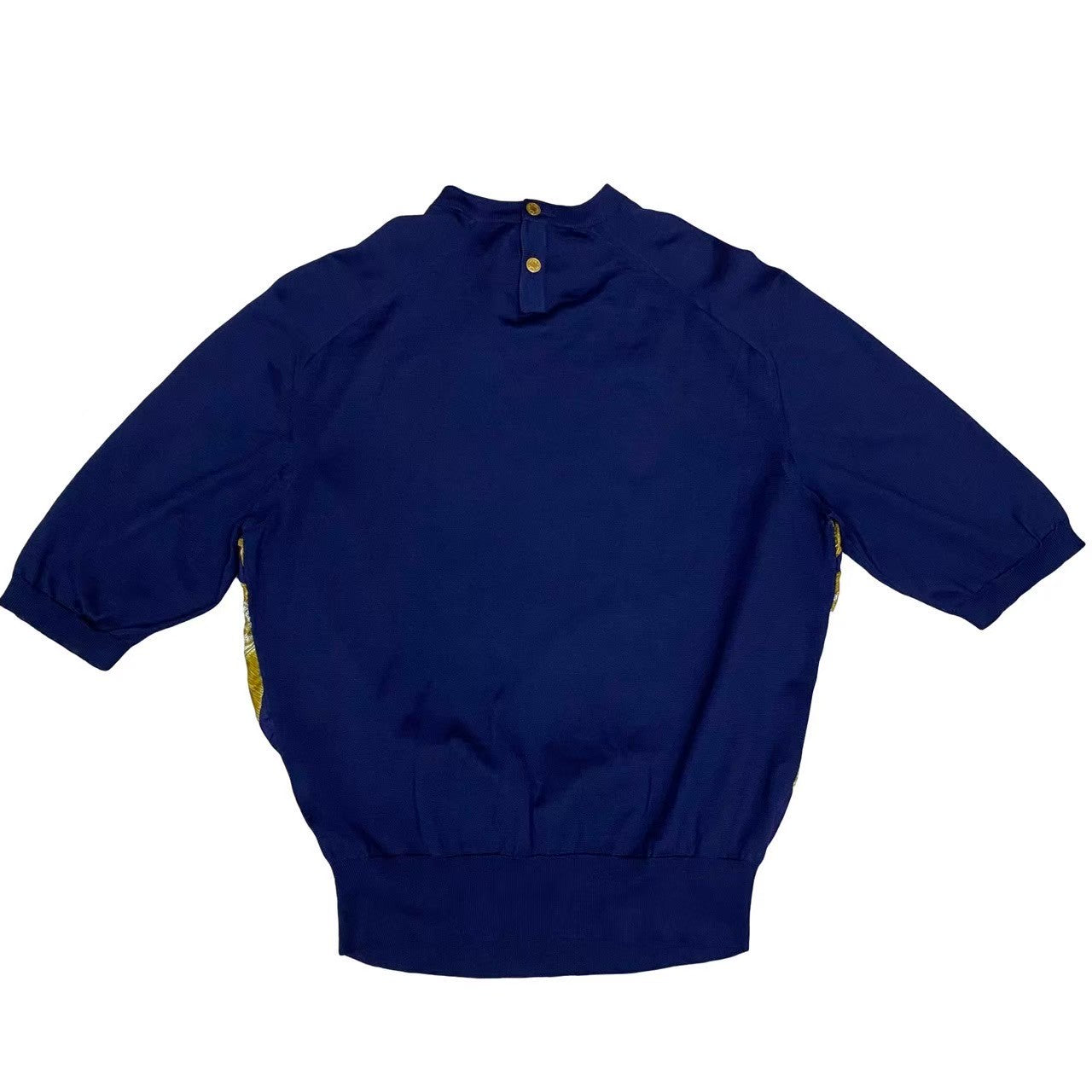 HERMES knit silk Navy L