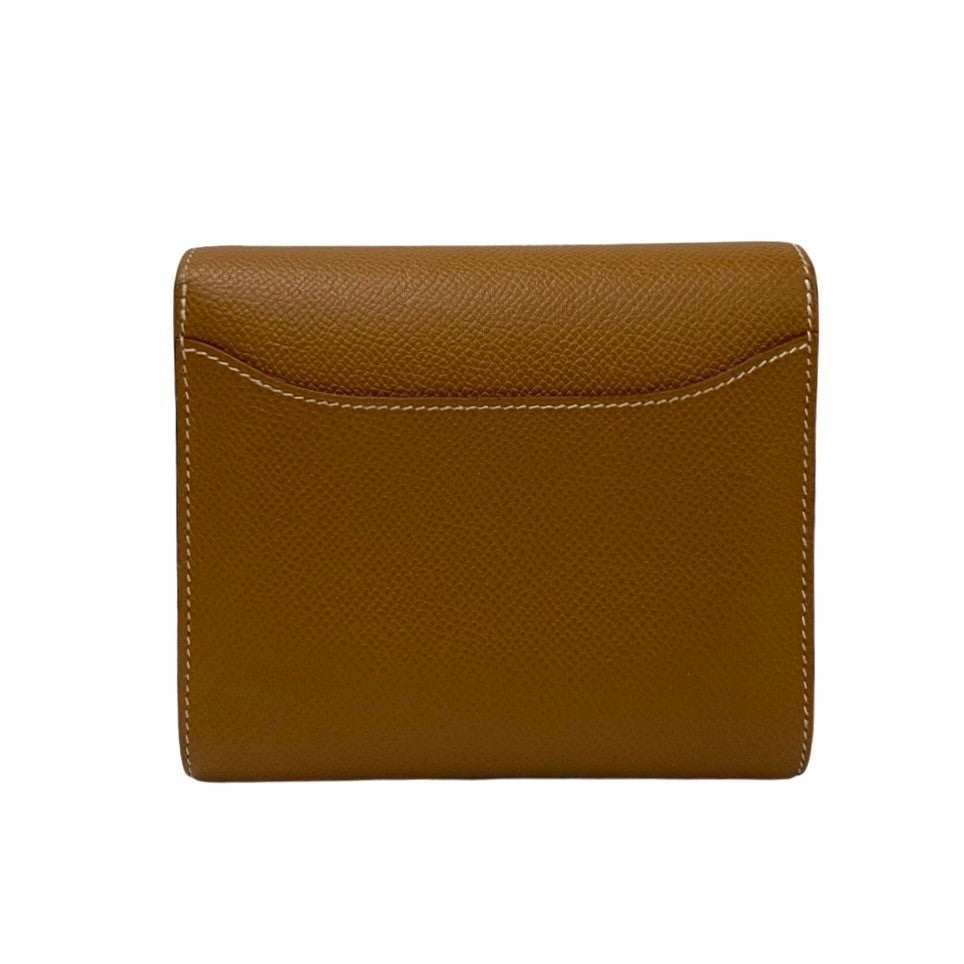HERMES Bifold Wallet Epsom Brown Constance Compact