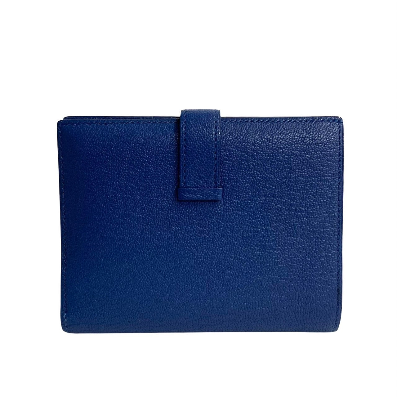 HERMES Bifold Wallet Shave blue Bean compact