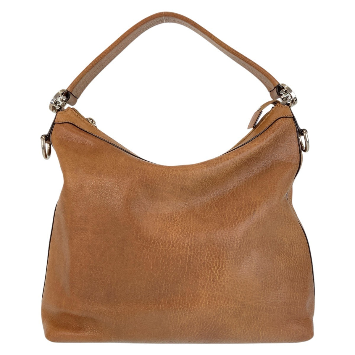 GUCCI Shoulder Bag 326514 leather Brown Silver Metal Shoulder Bag Pochette 2way Interlocking Women Used