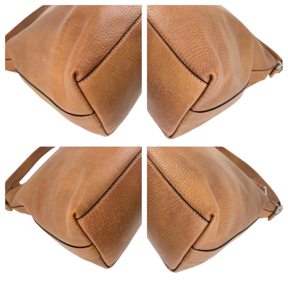 GUCCI Shoulder Bag 326514 leather Brown Silver Metal Shoulder Bag Pochette 2way Interlocking Women Used