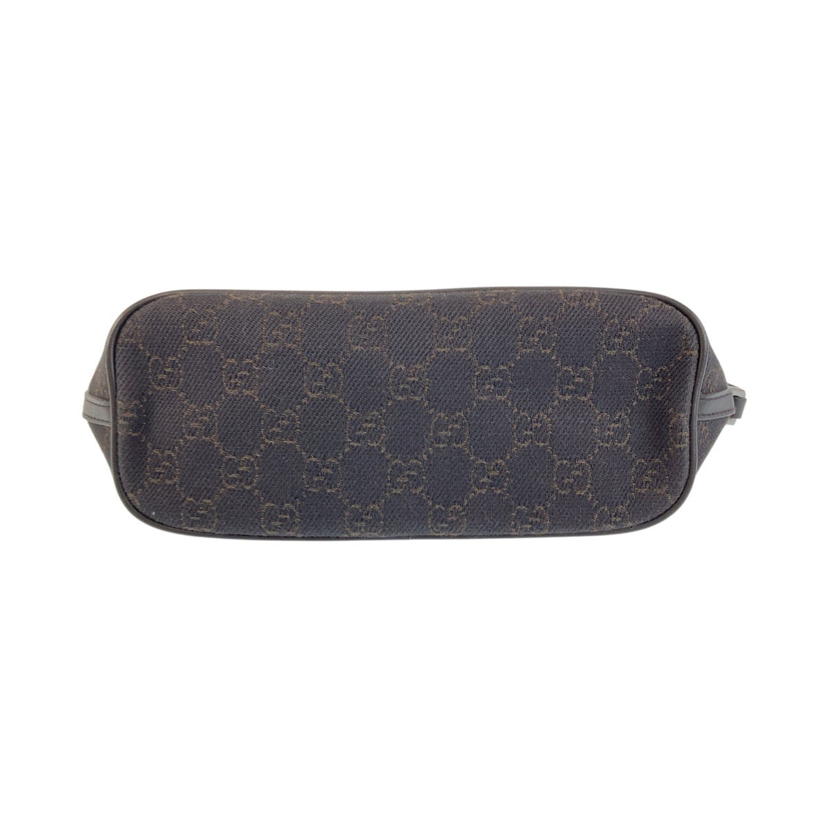 GUCCI Handbag 07198 GG canvas, leather Dark Brown SilverMetal Handbag accessory pouch Women Used