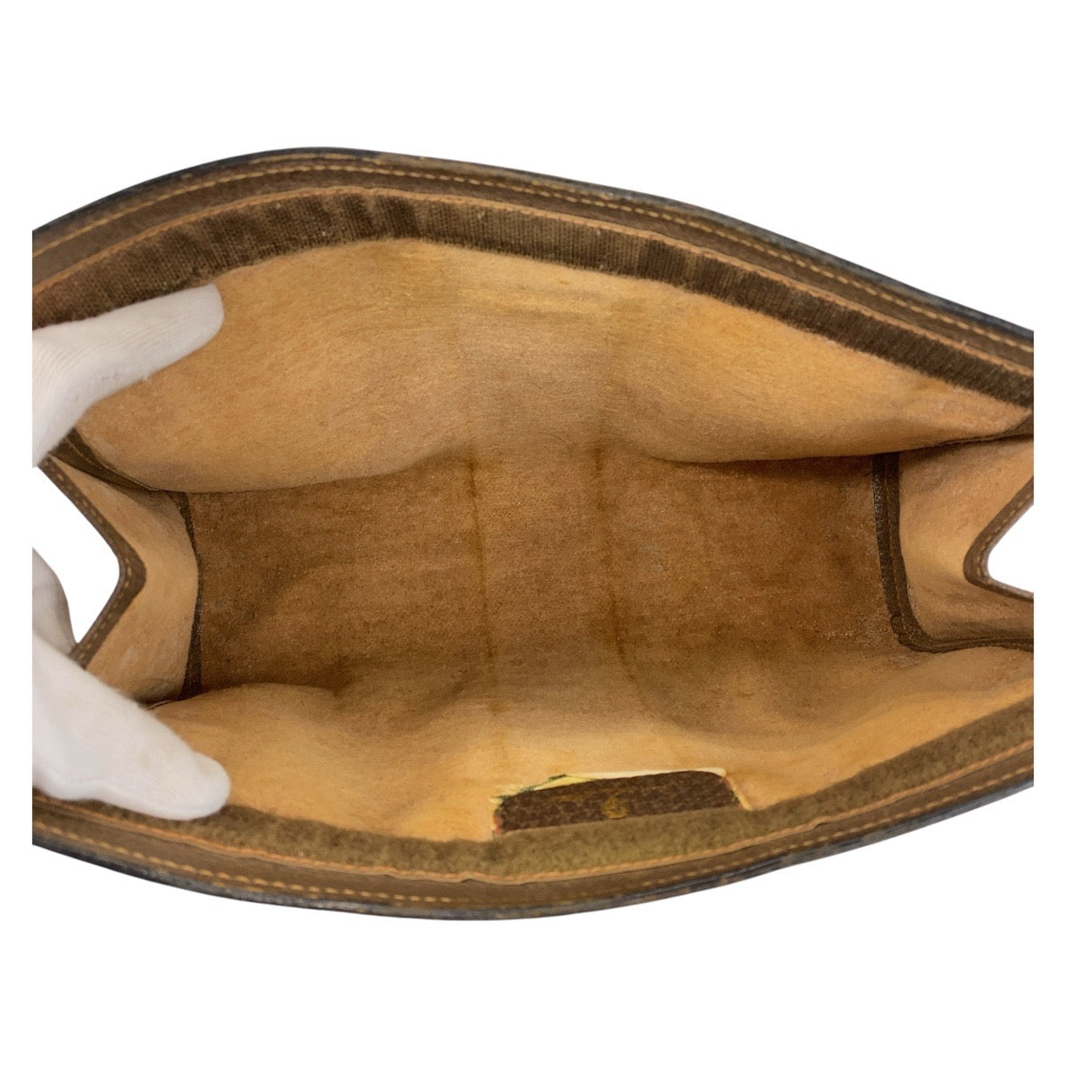 GUCCI Clutch bag 89 01 002 GG Supreme canvas, leather beige Clutch bag business bag Sherry Line Old Gucci Women Used