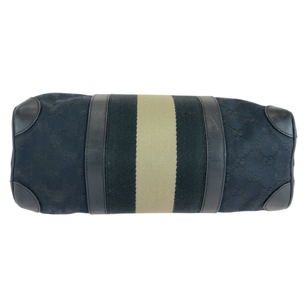 GUCCI Handbag 000 0851 GG canvas, leather black Handbags Mini Boston Duffel bag Sherry line Women Used