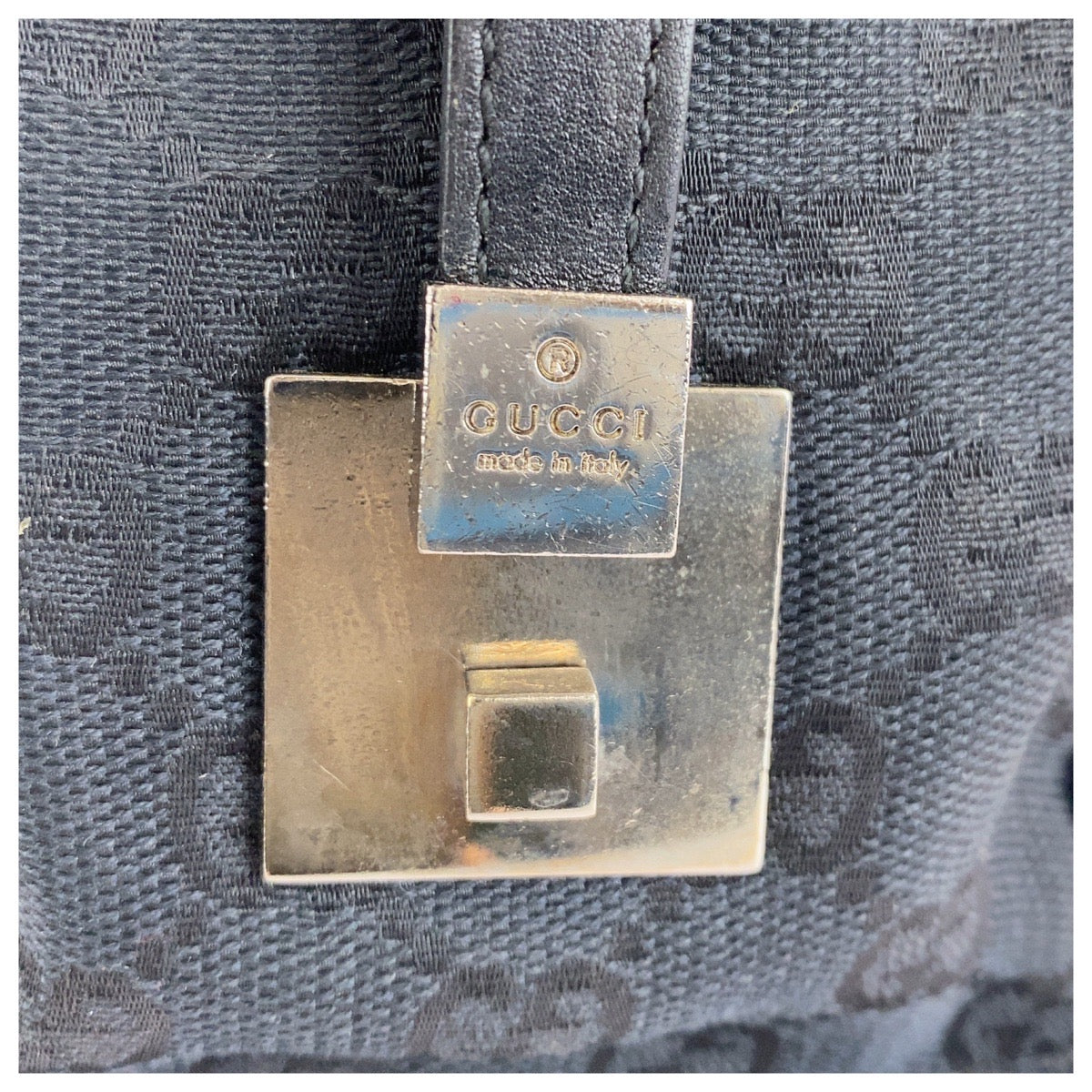GUCCI Handbag 000 0851 GG canvas, leather black Handbags Mini Boston Duffel bag Sherry line Women Used