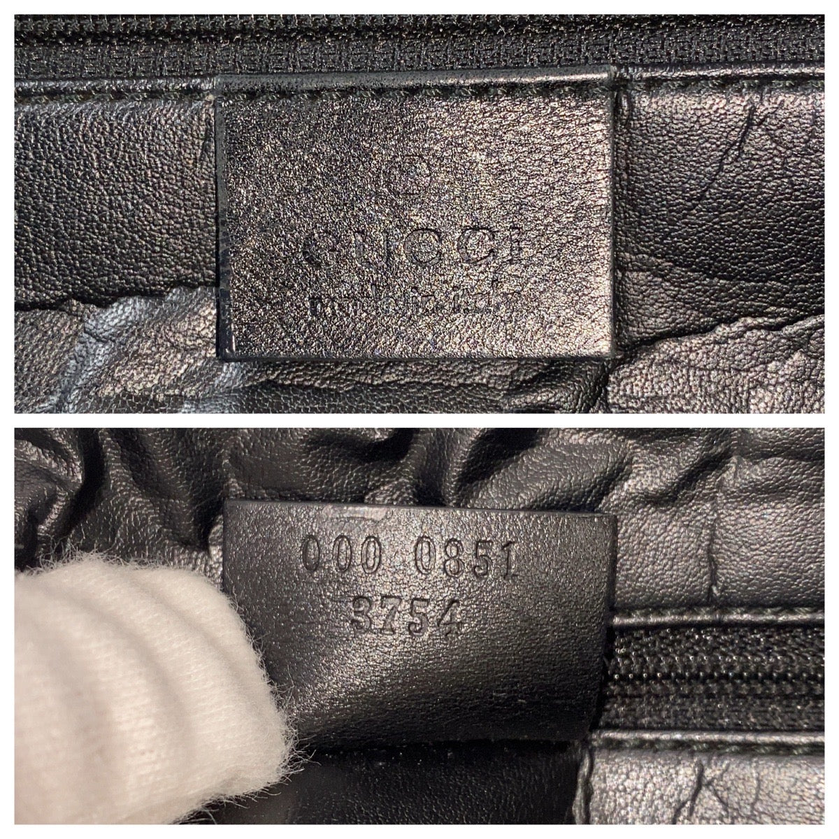 GUCCI Handbag 000 0851 GG canvas, leather black Handbags Mini Boston Duffel bag Sherry line Women Used